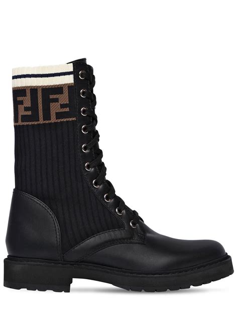 fendi knit combat boots|fendi cowboy boots.